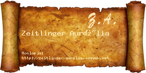 Zeitlinger Aurélia névjegykártya